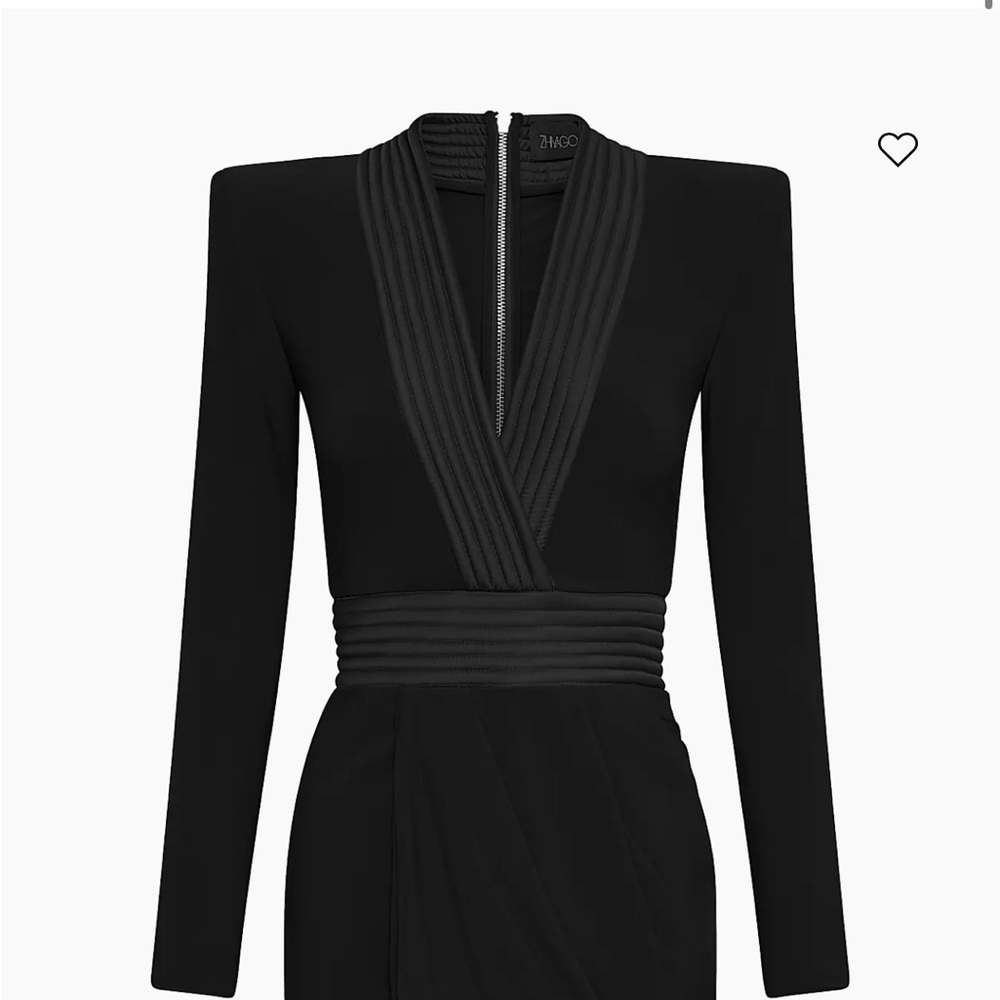 Zhivago Elegant Black Dress with Gold Accents